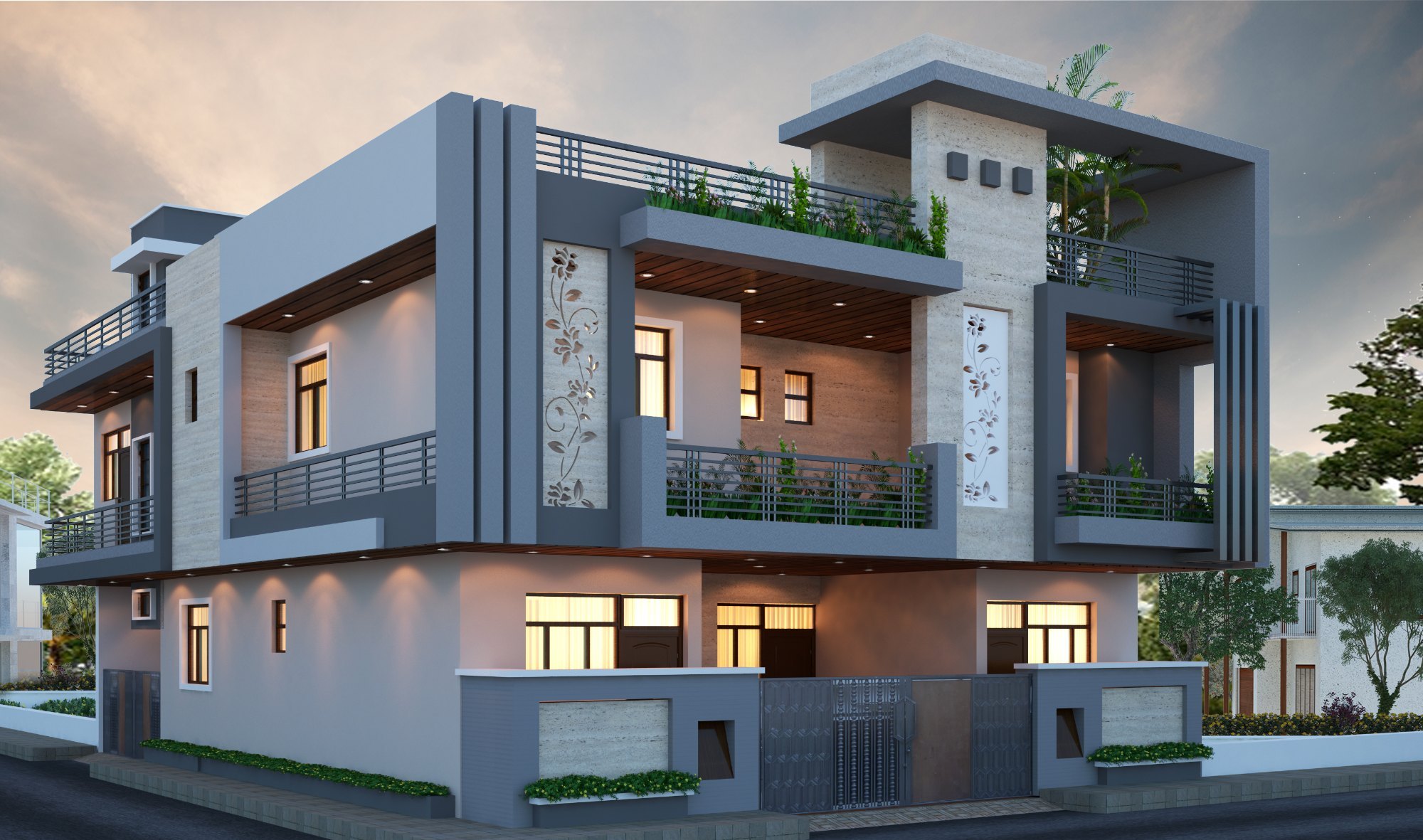 jali design in bel for elevation jaipur